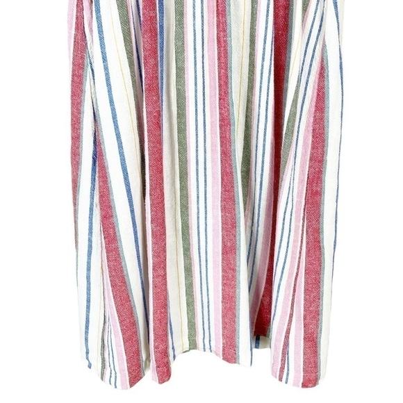 Old Navy V-Neck Sleeveless Striped Linen Blend Button Front Dress XS - Picture 7 of 9